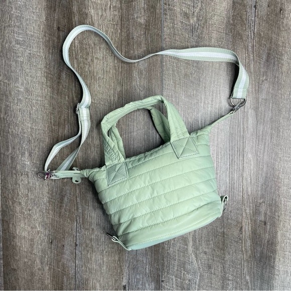 Sondra Roberts Handbags - Sondra Roberts Squared Nylon Puffer Bag Mint Green Crossbody Bag